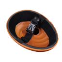 Vollgesichtsmaske aus Harz für Partys 19x16cm Orange Maske mit schwarzer Spirale Gruselige Halloween-Kostüm-Requisite 2