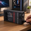 Vollmodularer PC-Netzteil Flex ATX 300 W 162 x 81,5 x 40,5 mm mit Eingang 220–240 V in schwarzem Metallgehäuse für Mini-PCs und Bürocomputer 5