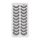 Voluminöse falsche Wimpern, 10 Paar falsche 3D-Kleber, schwarze Wimpern, Wimpernverlängerungs-Set 6