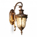 Vonkajšia nástenná lampa lucerna v retro štýle Patica E27 Krytie IP65 43 x 23 x 16 cm Hliník Bronzová farba K vchodu na fasádu aj terasu 2