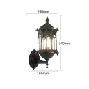 Vonkajšia retro nástenná lampa v štýle lucerny 340 x 160 x 190 mm Hliník a akryl E27 5 W záhradné svietidlo na terasu dvor aj patio 4