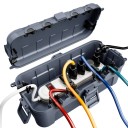 Vonkajšia vodotesná elektroinštalačná krabica IP54, 32 x 16 x 10 cm, polypropylén, otvory pre káble do 12 mm, pre nástennú montáž 10