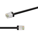 Voor korte LAN-verbinding Cat6a RJ45 ethernetkabel 20 cm slim 28AWG FTP PVC 10Gb/s 500MHz zwart voor router switch 2