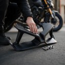 Voorste downforce-spoiler voor naked motorfiets met winglettes, 376 mm, ABS kunststof 3 mm, matzwart, voor Yamaha MT-09 2017–2020 en MT-09 SP 9