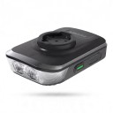 Vordere Fahrradlampe Ravemen FR1500 SE 1000–1500 lm 3 Blinkmodi Batterie 3500 mAh Edelstahl Schwarz Unter dem Fahrradcomputer Garmin 1