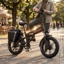 Vouwbare elektrische fiets RANDRIDE YX20M-2 Motor 2000 W Batterij 48 V 20 Ah Fat bike 20 x 4 inch Volledige vering Zwart-rood Voor terrein en stad 5