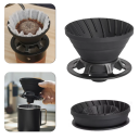 Vouwbare siliconen koffie dripper Ø 9,8 cm met 40 papieren filters Draagbare dripper voor gefilterde koffie Reis koffiezetapparaat 2
