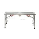 Vouwbare werkplatform hoogte verstelbaar 60–90 cm, draagvermogen 200 kg, aluminiumlegering, zilver, voor schilderen en reparaties 3