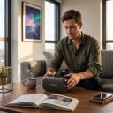 VR-Brille 100 x 185 x 133 mm für Mobilgeräte mit einem Display von bis zu 6 Zoll 3D-Headset mit verstellbarem Band in schwarzer Farbe 3