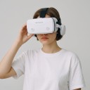 VR szemüveg 205 x 222 x 99 mm fülhallgatóval 4,7-től 7 hüvelykig terjedő telefonokhoz 3D sisak filmekhez és virtuális valósághoz fehér színben távirányító nélkül 2