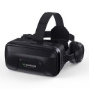 VR szemüveg fejhallgatóval mobilhoz 6 hüvelykig terjedő kijelzővel 3D headset állítható pánttal fekete színben távirányító nélkül 4