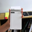 Vreckový plánovací zápisník A7 12,7 x 7,65 cm 80 strán To Do list Špirálová väzba Pravítko Zadná strana 7