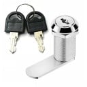 Vredlock med 2 nycklar 25 mm 46 mm zinklegering silver för möbler och postlådor säkerhet 1