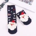 Vrolijke kerstsocken van katoen met kleurrijke wintermotieven Comfortabele sokken voor feestdagen Universele maat Verpakking bevat één paar 1