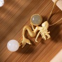 Vrouwen zeemeermin ketting D613 1