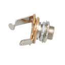 Vstupný konektor jack 6,35 mm pre elektrickú gitaru 1 ks Kovová zásuvka s maticou a podložkou Náhradný diel pre opravu a údržbu 4