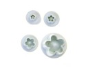 Vulgarizadores com êmbolo em forma de flor conjunto 4 pcs Formas de plástico para pasta de açúcar para decoração de bolos e sobremesas Flores 1