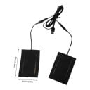 Vyhrievacie podložky do rukavíc USB 5 V Sada 2 vykurovacích vložiek 8,5 x 6,5 cm Karbónové vlákno Čierne Ohrievač rúk na zimu a šport 5