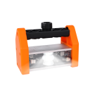 Výkyvná malířská lampa 15 W na kontrolu stěn s úhlem svitu 155° a 5 stupni jasu o rozměrech 15 x 10,7 cm s kabelem 8 m v oranžovém provedení 1