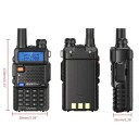 Vysílačka Baofeng UV-5R 8 W 2 ks 128 kanálů baterie 1800 mAh dvojitý displej se svítilnou a kufříkem černá na výlety a práci 3