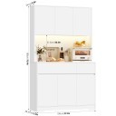 Vysoká kuchynská skriňa 180 x 100 x 38,5 cm s LED osvetlením otvorenej niky na spotrebiče Šesť dverí a dve zásuvky Nosnosť až 40 kg 7
