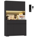 Vysoká kuchynská skriňa 180 x 100 x 38,5 cm s LED osvetlením otvorenej niky na spotrebiče Šesť dverí a dve zásuvky Nosnosť až 40 kg 9