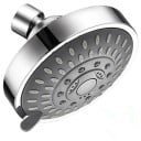 Vysokotlaká sprchová hlavica 5 režimov priemer 10 cm materiál ABS otočný guľový kĺb prietok 2,5 gpm tlak 80 psi chrómová do kúpeľne aj sprchy 2