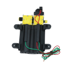 Vysokotlaké zemědělské čerpadlo 12 V s tlakem 8,3 bar a průtokem 10 l za minutu o rozměrech 210 x 103 mm v černo-žlutém provedení 2