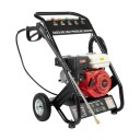 Vysokotlaký čistič benzínový Motor 7,5 HP tlak 170-190 barů 5 trysek a stříkací pistole Železo i PVC Černá a červená Na dvůr auta a terasy 1