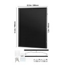Výstavní prosklený rám na dres uzamykatelný UV ochrana 590 x 790 x 40 mm dřevovláknitá deska PC sklo černý matný na dresy a trikoty 2