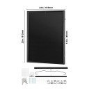 Výstavní prosklený rám na dres uzamykatelný UV ochrana 610 x 812 x 40 mm dřevovláknitá deska PC sklo černý matný na dresy a trikoty 2