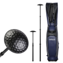 Vyztužovací tyč do golfového bagu 4-dílná nastavitelná 50-133 cm s ochranným pouzdrem černá proti deformaci univerzální pro přepravu 2
