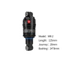 Vzduchový Tlumič Nárazů Nastavitelný Tlak Vzduchu MEROCA MR-2 125 mm Zdvih 20 mm Pouzdro 24 x 8 mm Hliníková Slitina Černý Pro Horské Kolo 2
