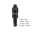Vzduchový Tlumič Nárazů Nastavitelný Tlak Vzduchu MEROCA MR-2 150 mm Zdvih 30 mm Pouzdro 24 x 8 mm Hliníková Slitina Černý Pro Horské Kolo 2