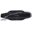 Vzpěračský pás s řetězem 170 x 16,5 cm pro posilování s přidanou zátěží, textilní dip belt pro shyby, kliky a kondiční trénink 6