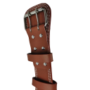 Vzpieračský pás vel. M 115 cm s kovovou sponou, kožený posilovací pás pre obvod pása 85–95 cm na drepy, mŕtvy ťah, benchpress a vzpieranie 7