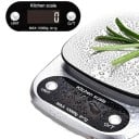 Waga kuchenna cyfrowa 10 kg Stalowa powierzchnia ważąca Wyświetlacz LCD Przeliczanie jednostek Zasilanie 2× AAA 3