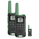 Walkie-talkie med antenne LCD-display 2 stk. walkie-talkie med lang rækkevidde Professionel walkie-talkie 22 kanaler Højtydende walkie-talkie med LED-lommelygte 17,5 x 5,4 cm 5