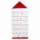 Wall Advent Calendar Cotton with 24 Pockets House-Shaped 48.5 x 119 cm Metal Eyelet for Hanging For Gifts and Sweets for Children 1