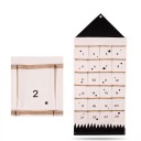Wall Advent Calendar Fabric with Pockets House Shape 24 Pockets 48.5 x 119 cm Hanging Loop For Gifts and Sweets for Children 5