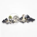 Wall Clock with LED Light 100 x 35 cm Mountains with Tree and Lake Koi Carp Warm White Light Wall Decoration 2