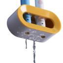 Wall Holder for 2 Toothbrushes 12.5 x 5.5 cm Self-Adhesive Bathroom Organiser with Drainage Holes Oval Plastic Holder without Drilling 2