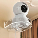 Wall Mount 9.5 x 11 x 3 cm Transparent Plastic Camera Holder with Ventilation and Cable Opening Self-Adhesive Installation without Drilling 4