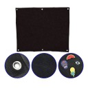 Wall-mounted Board for Badges and Patches 45 × 58 cm Black Fabric Board Flannel and Oxford Fabric with Hanging Loops for Wall 5