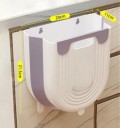 Wall-Mounted Folding Flip Bin 20x11x21.5 cm Plastic Hanging Bin for Kitchen Bathroom Home 4