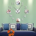 Wall-Mounted Self-Adhesive Clock with Photo Frames 5