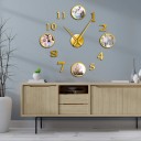 Wall-Mounted Self-Adhesive Clock with Photo Frames 8