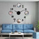 Wall-Mounted Self-Adhesive Clock with Photo Frames 9