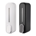 Wall-Mounted Soap and Shower Gel Dispenser 420 ml Bathroom Detergent Container 5×8×28 cm Liquid Pump Installation Without Drilling 6