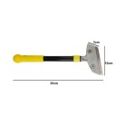 Wall Scraper with Replaceable Blade 30 cm Aluminium Alloy Hand Spatula for Filler and Painting Yellow Black with Steel Blade 3